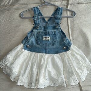 OshKosh B'gosh Blue Denim and White Skirtall